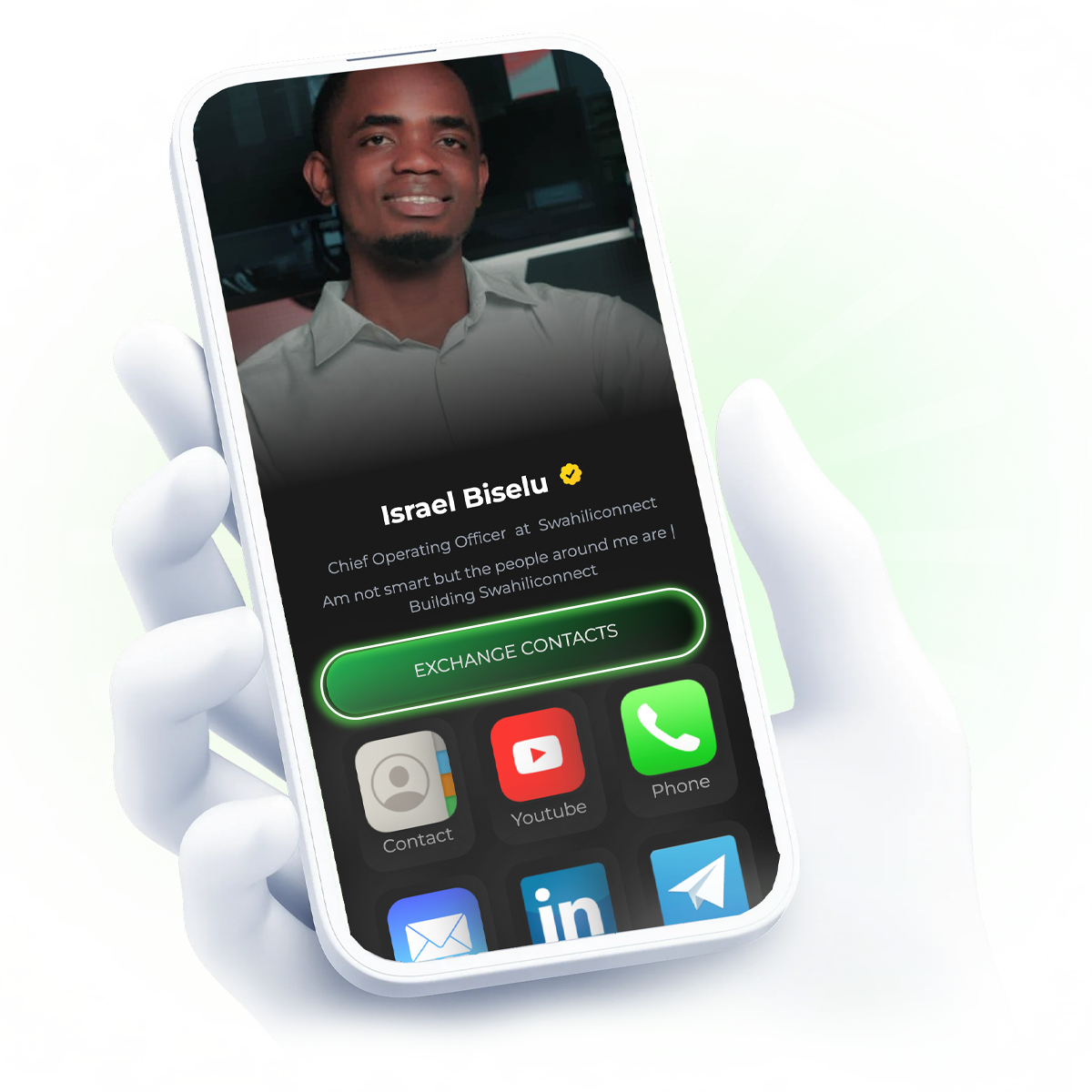 Digital business card interface